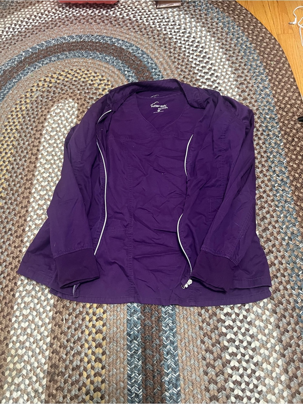Women's Purple Scrub Jacket and Scrub Top
